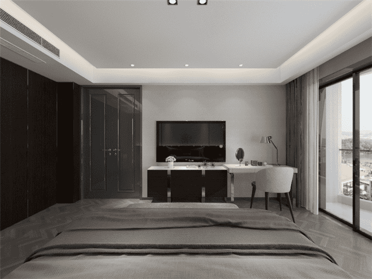 松江区上海源花城160平现代简约风格三室户装修效果图