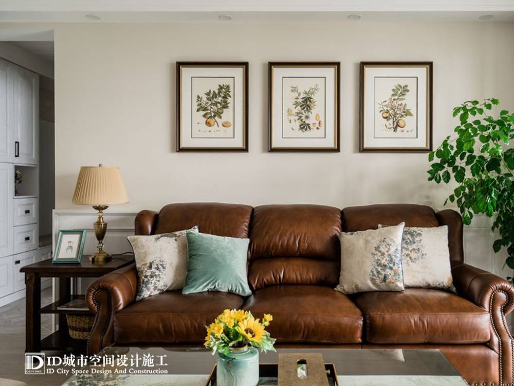 杨浦区紫罗兰家苑100平美式风格三室户装修效果图