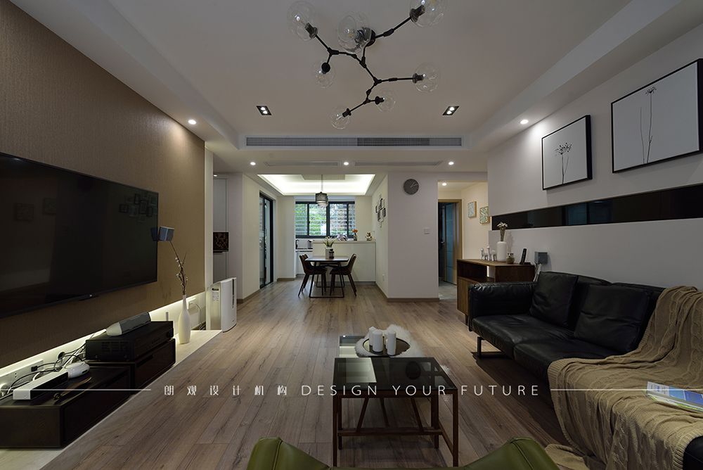 浦东绿地崴廉公寓270平现代简约风格复式装修效果图