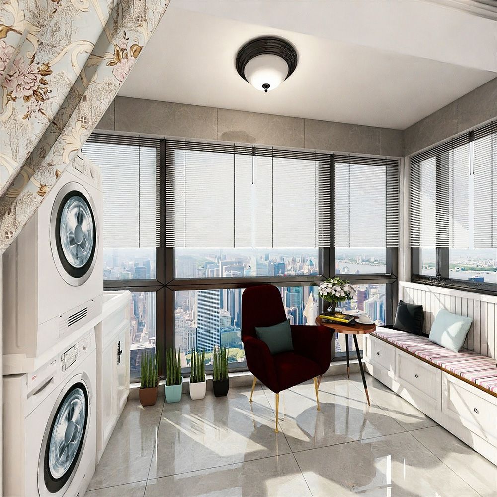 浦东森林湾家园70平美式风格两室户装修效果图
