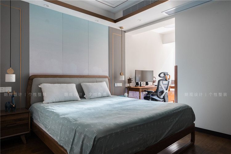 普陀区新湖明珠城120平中式风格两室户装修效果图