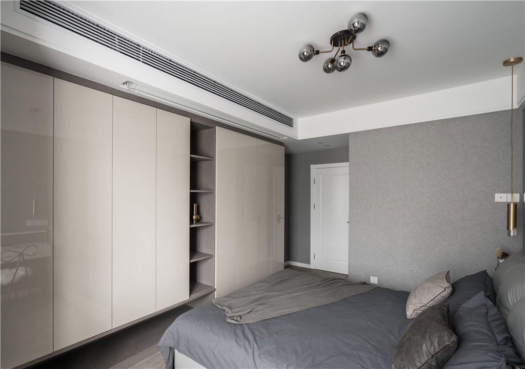 宝山区中环国际公寓119平现代简约风格三室户装修效果图