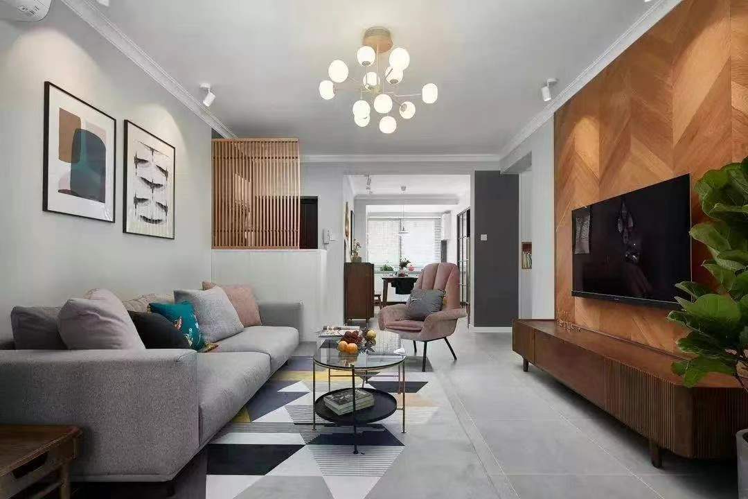 浦东新区金桥公寓86平北欧风格两室户装修效果图