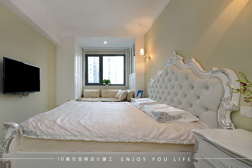 黄浦区百汇公寓130平美式风格三室户装修效果图