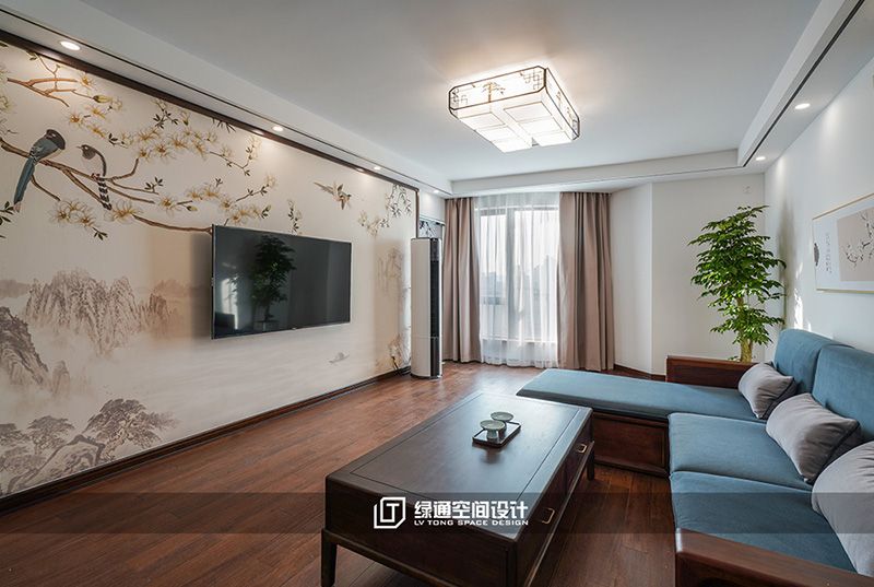 浦东上海绿城90平中式风格两室户装修效果图