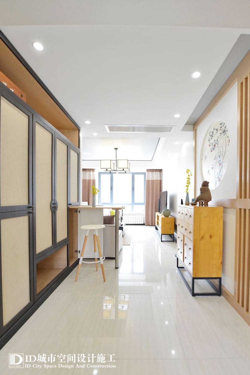 闵行区大上海国际花园100平中式风格三室户装修效果图