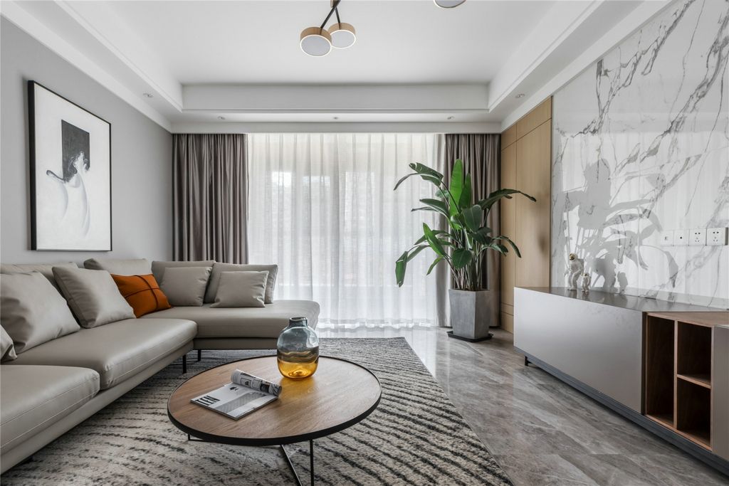 浦东新区川沙公寓140平现代简约风格三室户装修效果图