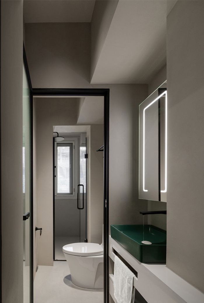 普陀区中海紫御豪庭110平现代简约风格三室户装修效果图