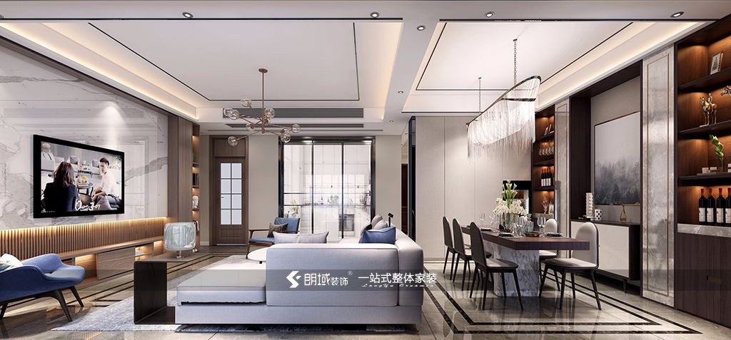 浦东新区森兰名轩95平欧式风格三室户装修效果图