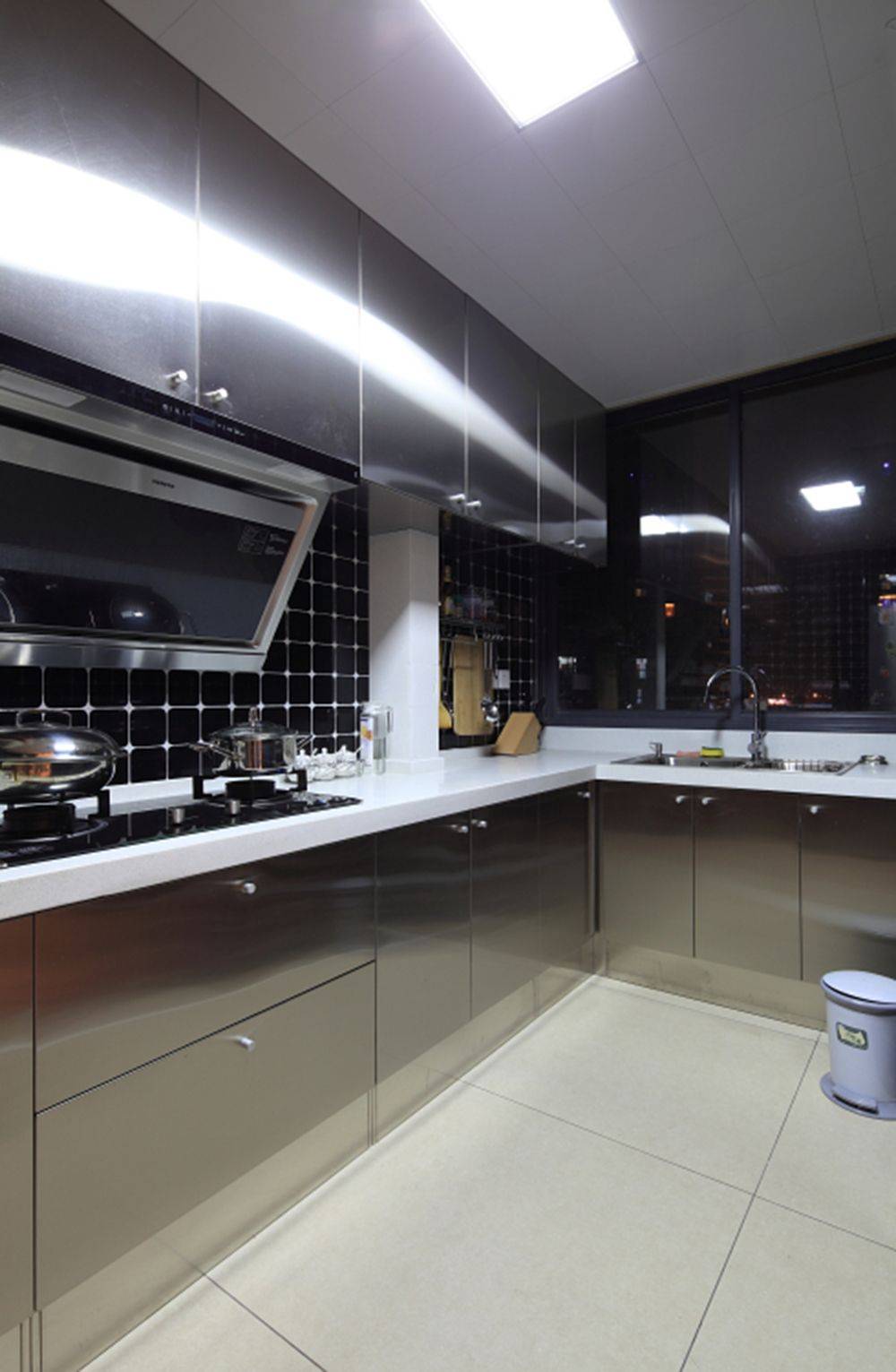 浦东新区绿缘公寓117平混搭风格三室户装修效果图