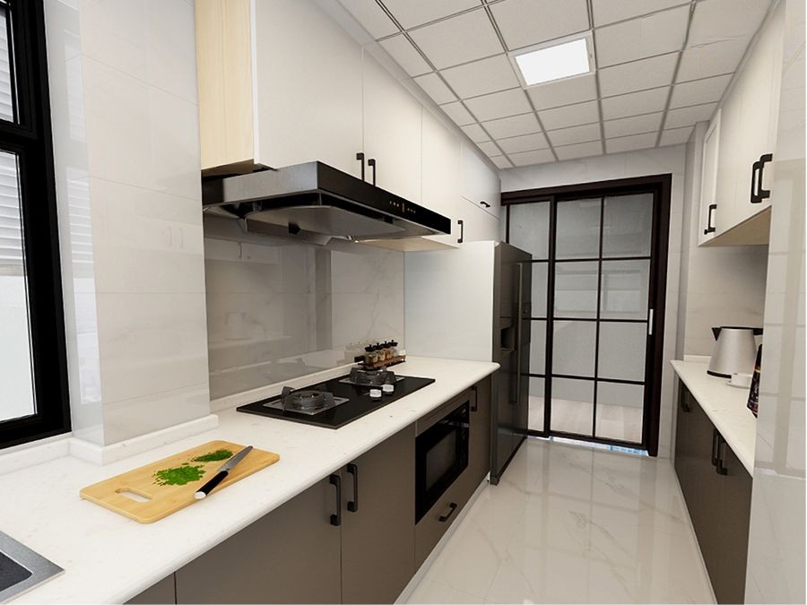 杨浦区伊格尔公寓90平北欧风格两室户装修效果图