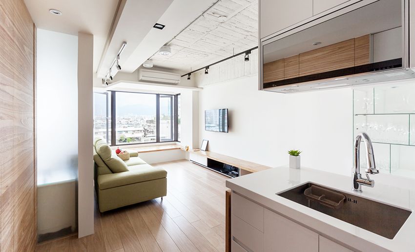 徐汇区零陵公寓72平现代简约风格两室户装修效果图