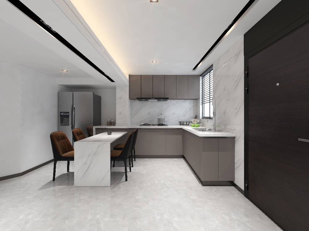 浦东新区凯旋公寓92平现代简约风格两室户装修效果图