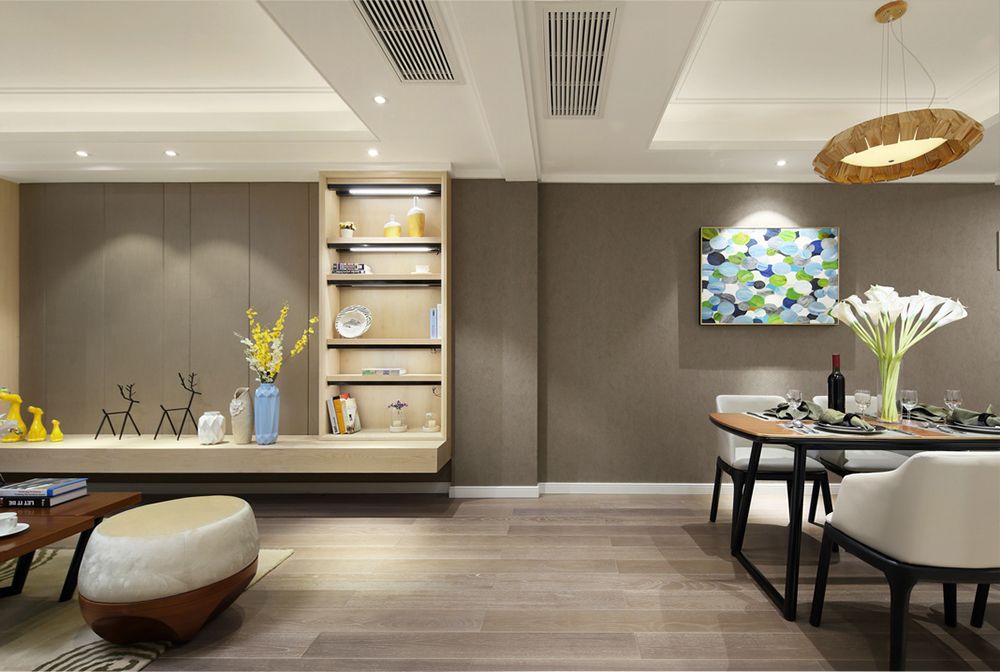 浦东新昌里公寓95平现代简约风格两室户装修效果图