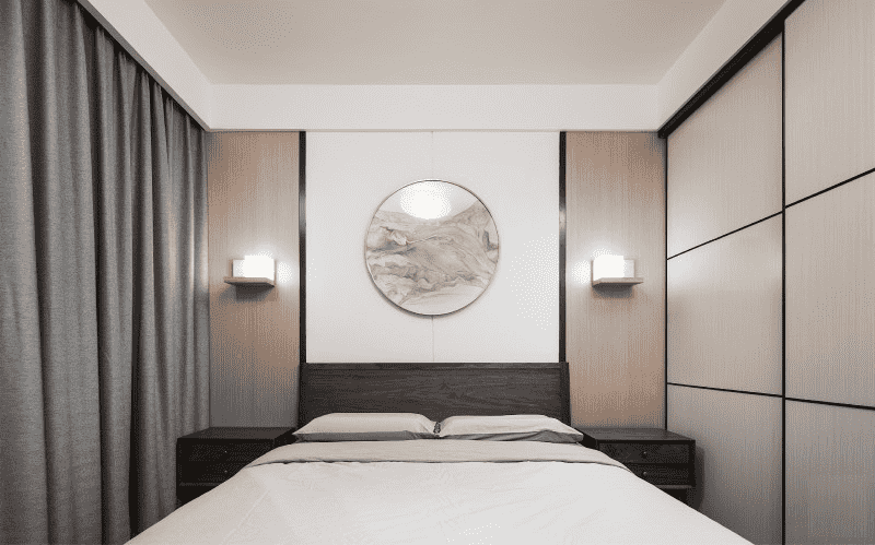 浦东新区海上国际花园106平日式风格三房卧室装修效果图