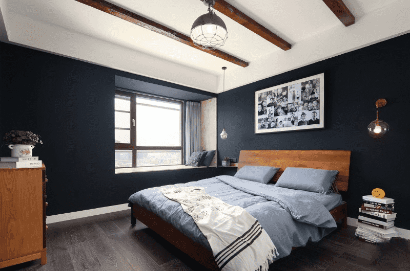 浦东85平美式风格二房卧室装修效果图