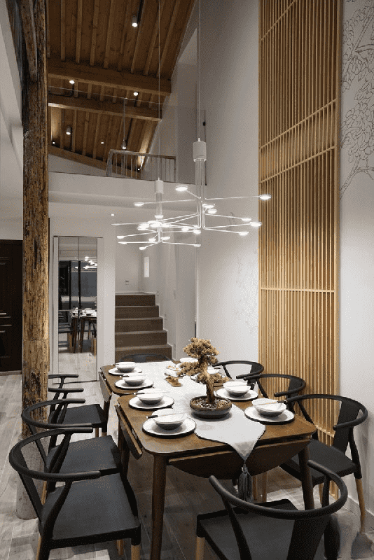 宝山区281平中式风格别墅餐厅装修效果图