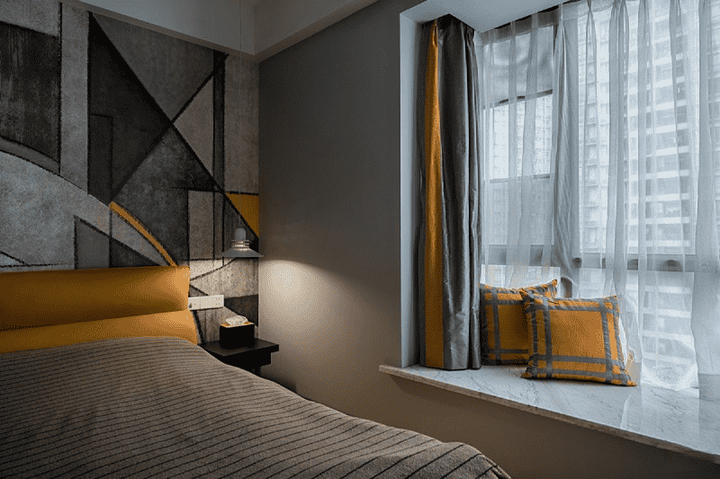 闵行区109平Art Deco风格三房卧室装修效果图
