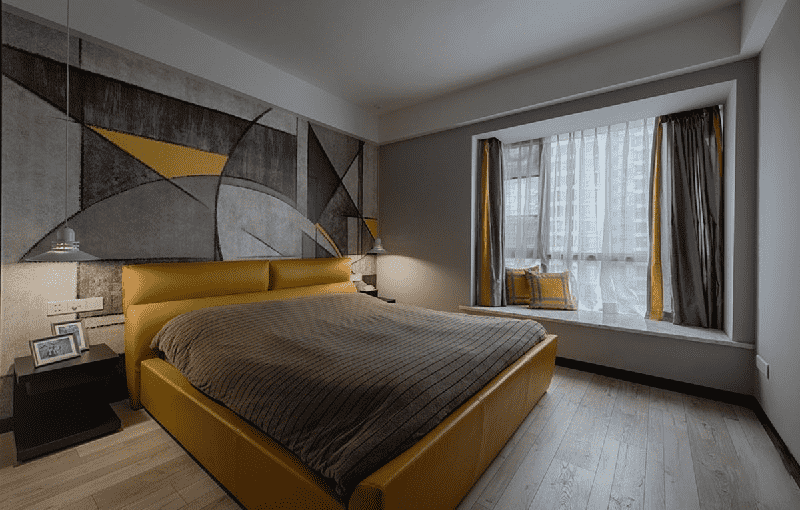 闵行区109平Art Deco风格三房卧室装修效果图