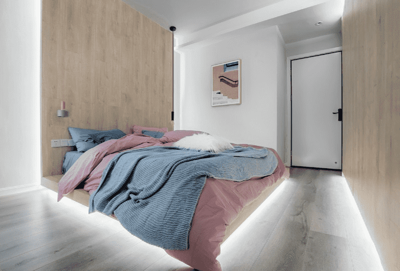 浦东92平简约风格二房卧室装修效果图