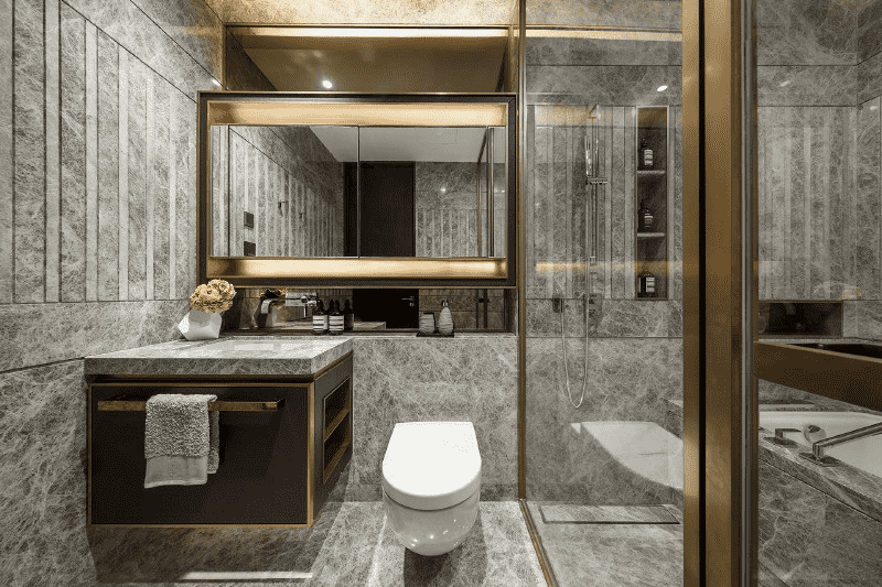 浦东新区115平Art Deco风格三房卫生间装修效果图