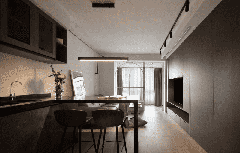 嘉定区65平现代风格二房客厅装修效果图