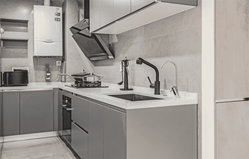 静安区宝华现代城91平简约风格二房厨房装修效果图