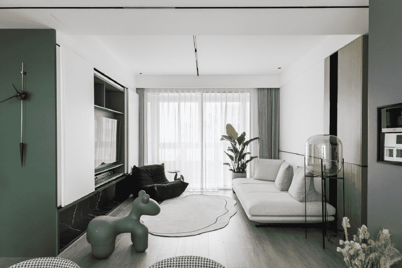 黄浦区160平现代风格四房客厅装修效果图