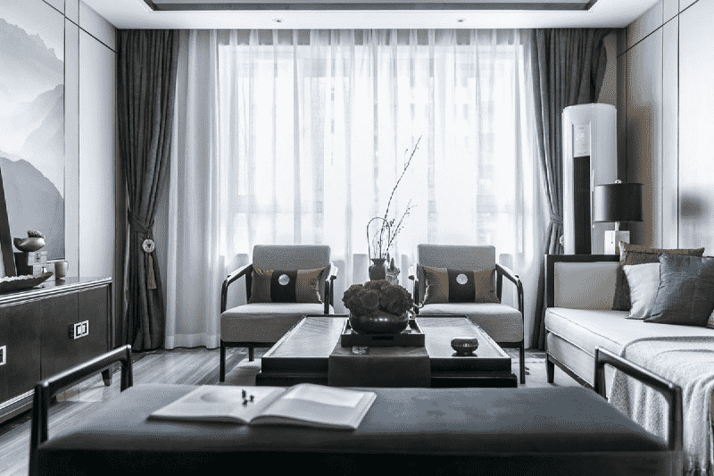 浦东116平中式风格三房客厅装修效果图