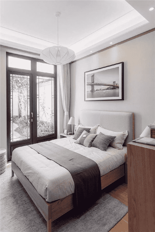 杨浦区91平中式风格二房卧室装修效果图