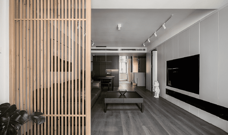 杨浦区93平简约风格二房客厅装修效果图