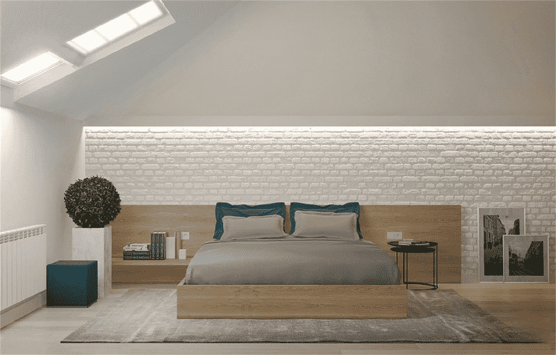 浦东101平简约风格复式卧室装修效果图