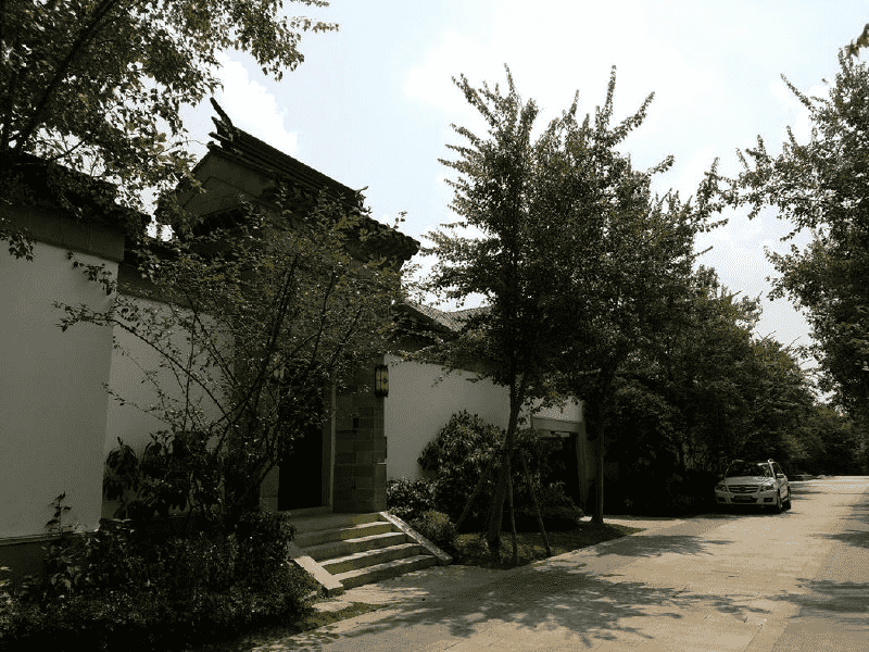 松江区387平中式风格别墅庭院装修效果图