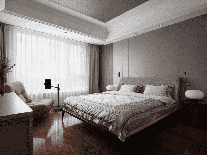 静安区110平现代风格三房卧室装修效果图
