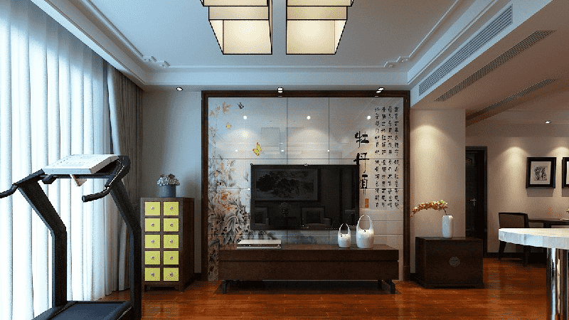 松江区98平中式风格二房局部装修效果图