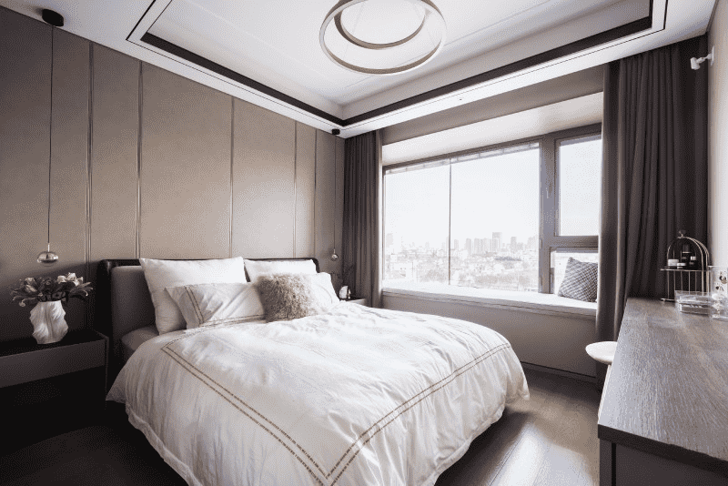 杨浦区115平现代风格三房卧室装修效果图