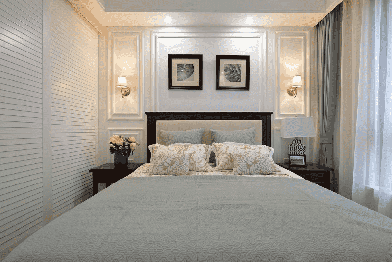 浦东80平美式风格二房卧室装修效果图