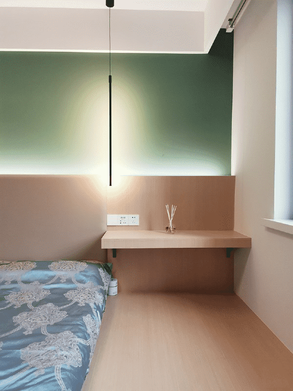浦东82平北欧风格三房卧室装修效果图