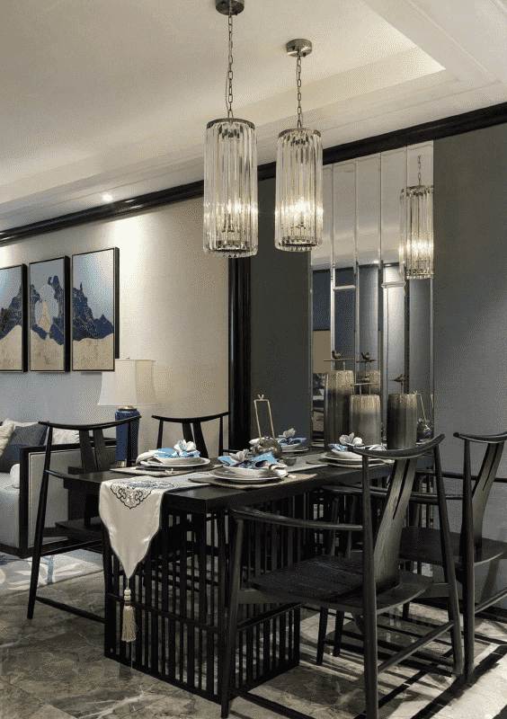 浦东新区120平中式风格三房餐厅装修效果图