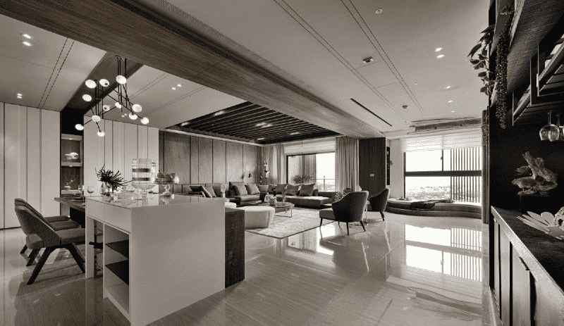 浦东新区93平混搭风格二房客厅装修效果图