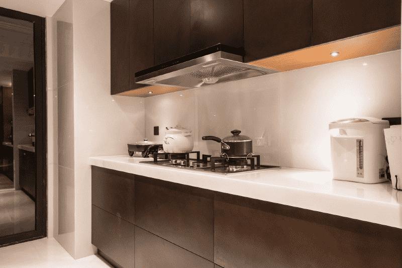 闵行区105平混搭风格复式厨房装修效果图