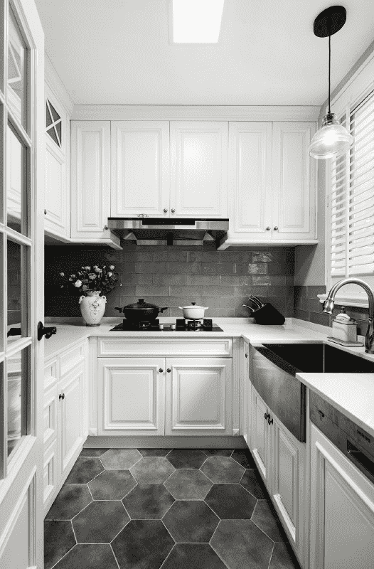 青浦区251平美式风格别墅厨房装修效果图