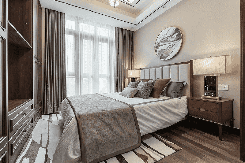 浦东100平中式风格复式卧室装修效果图