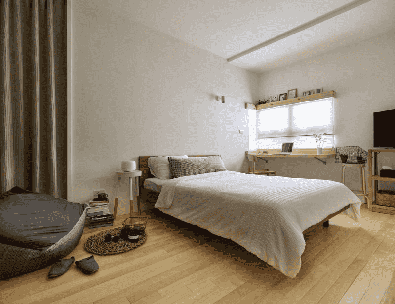 闵行区80平日式风格二房卧室装修效果图