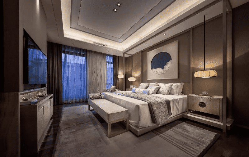 浦东109平中式风格复式卧室装修效果图