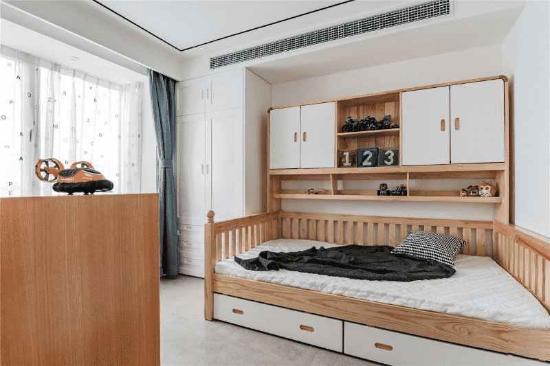 宝山区97平北欧风格二房儿童房装修效果图