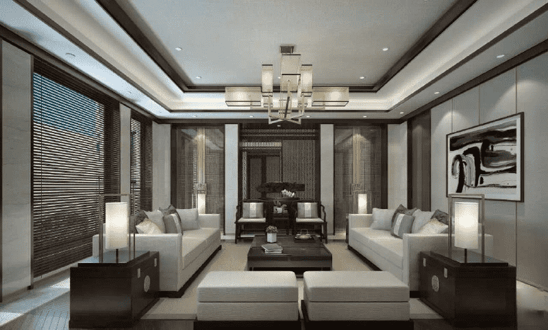 杨浦区359平中式风格别墅客厅装修效果图