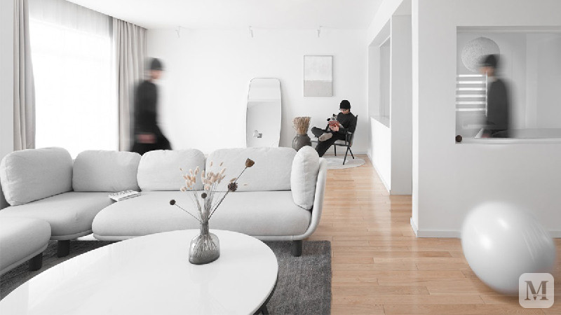 嘉定区117平北欧风格复式客厅装修效果图