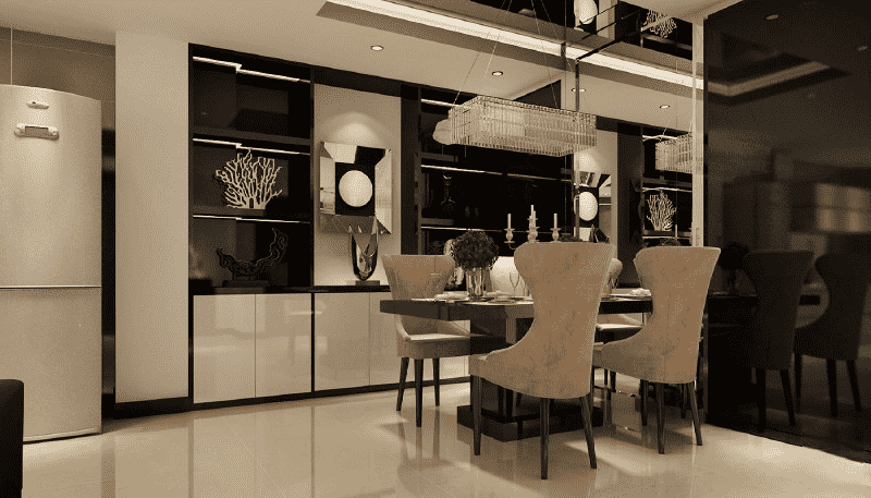闵行区龙泽苑124平混搭风格四房餐厅装修效果图
