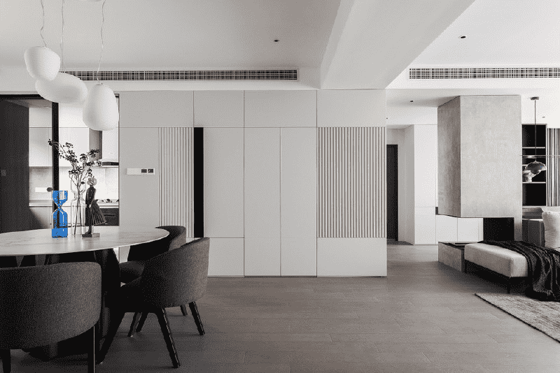 静安区108平现代风格三房餐厅装修效果图